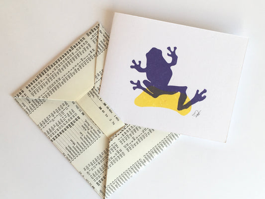 Grenouille - carte et enveloppe