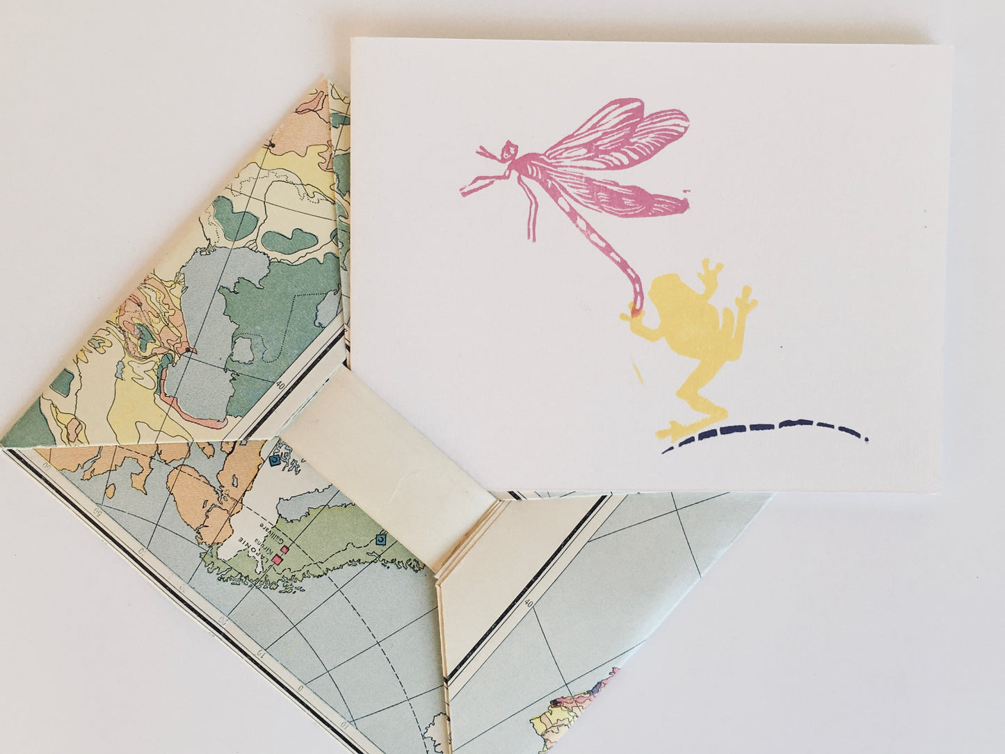 Libellule - carte et enveloppe